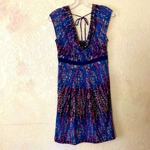 BCBG MAXAZRIA FLORAL DRESS XS